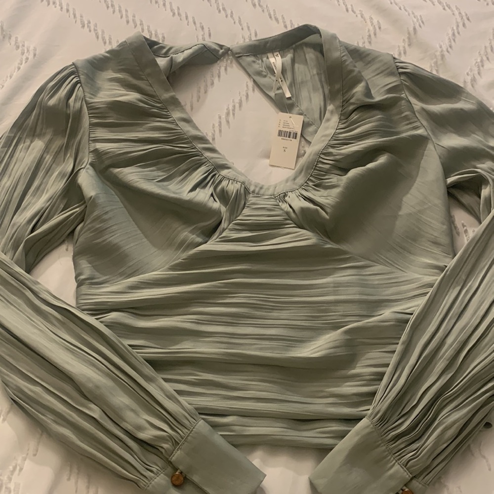 Anthropologie Green blouse